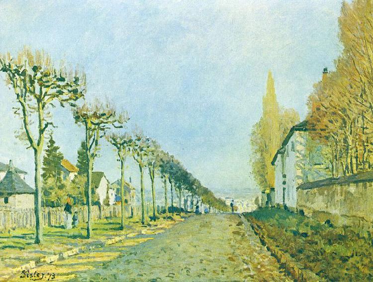 Alfred Sisley Weg der Maschine, bei Louveciennes France oil painting art